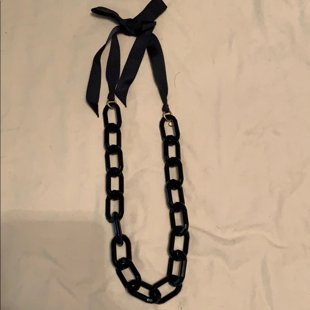 Navy chain link necklace